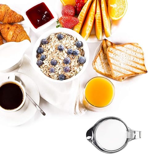 Miniatura 6 de ShineMe Jarra de acero inoxidable para salsa de barco con tapa, aislamiento de doble pared de 26 onzas, almacenamiento para salsa o crema, utilizado