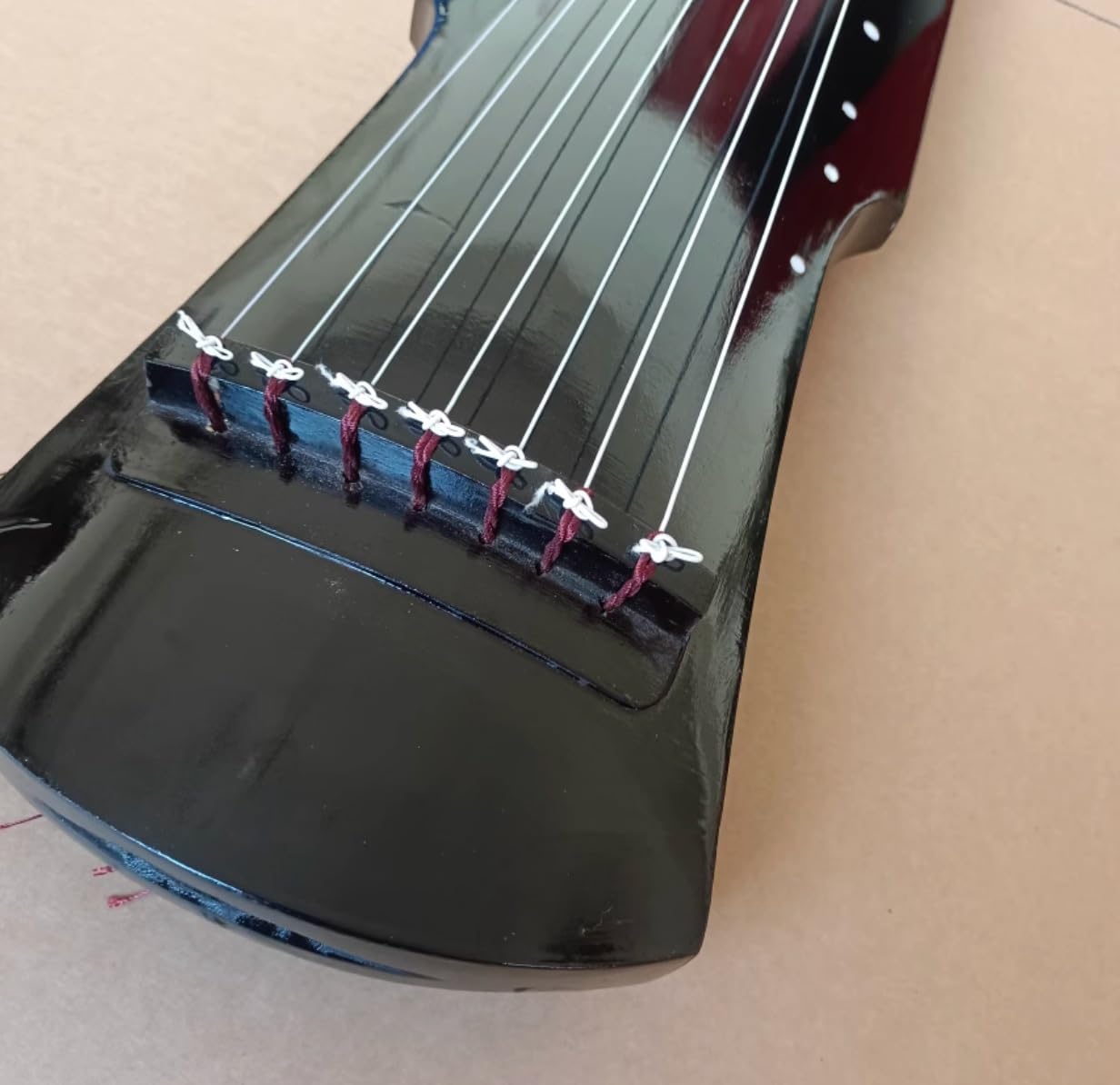 Guqin Old Paulownia 7 cuerdas negro China instrumentos de cuerda