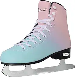 Nattork Patins Artísticos Excelência Lâminas de Aço Inoxidável Patinação Artística no Gelo com Maior Resistência de Suporte Desempenho e Máximo Conforto para Jovens e Adultos