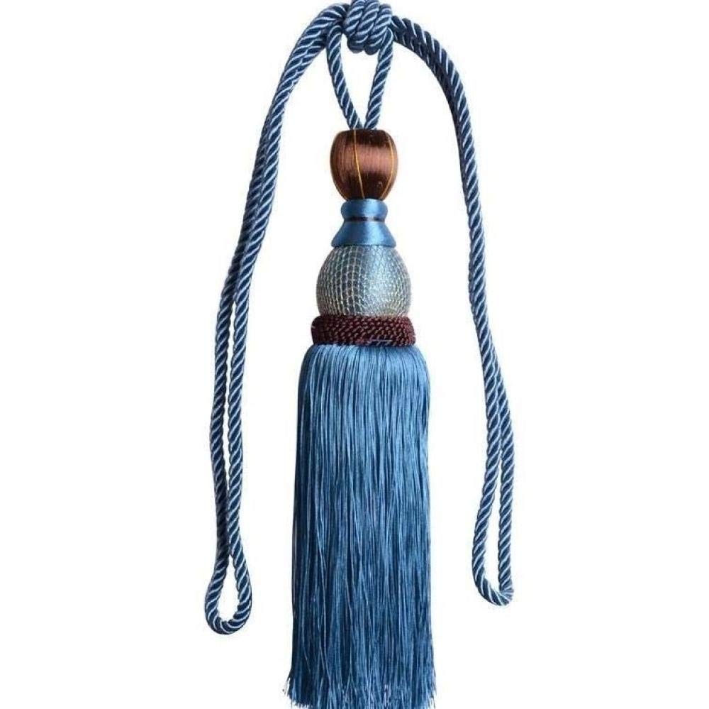 Glands de Rideaux, embrasses for Rideaux, Sangle de Rideau, décoration de Corde, Bijoux Suspendus, Embellissement, Ceinture de Mode, Cravate en Corde, Paire Bleu Clair