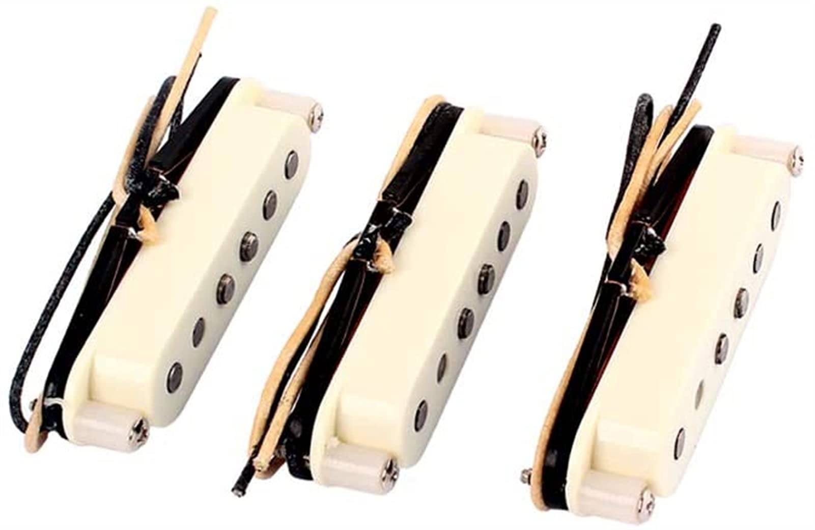 Pickup Bobina Singola Per Chitarra ST SQ - Alnico 5, Colore Crema, Poli Sfalsati - Foto 2