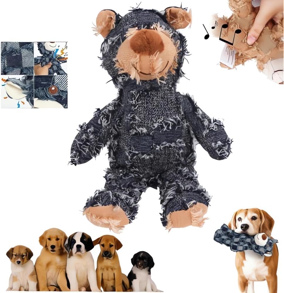 2024 New Indestructible Bear for Heavy Chewers, Durable