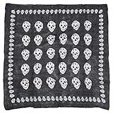 ,Product Dimensions: Zac\'s Alter Ego Bandana mit Totenkopf-Bordüre, Baumwolle, Größe XL, 65 x 65 cm