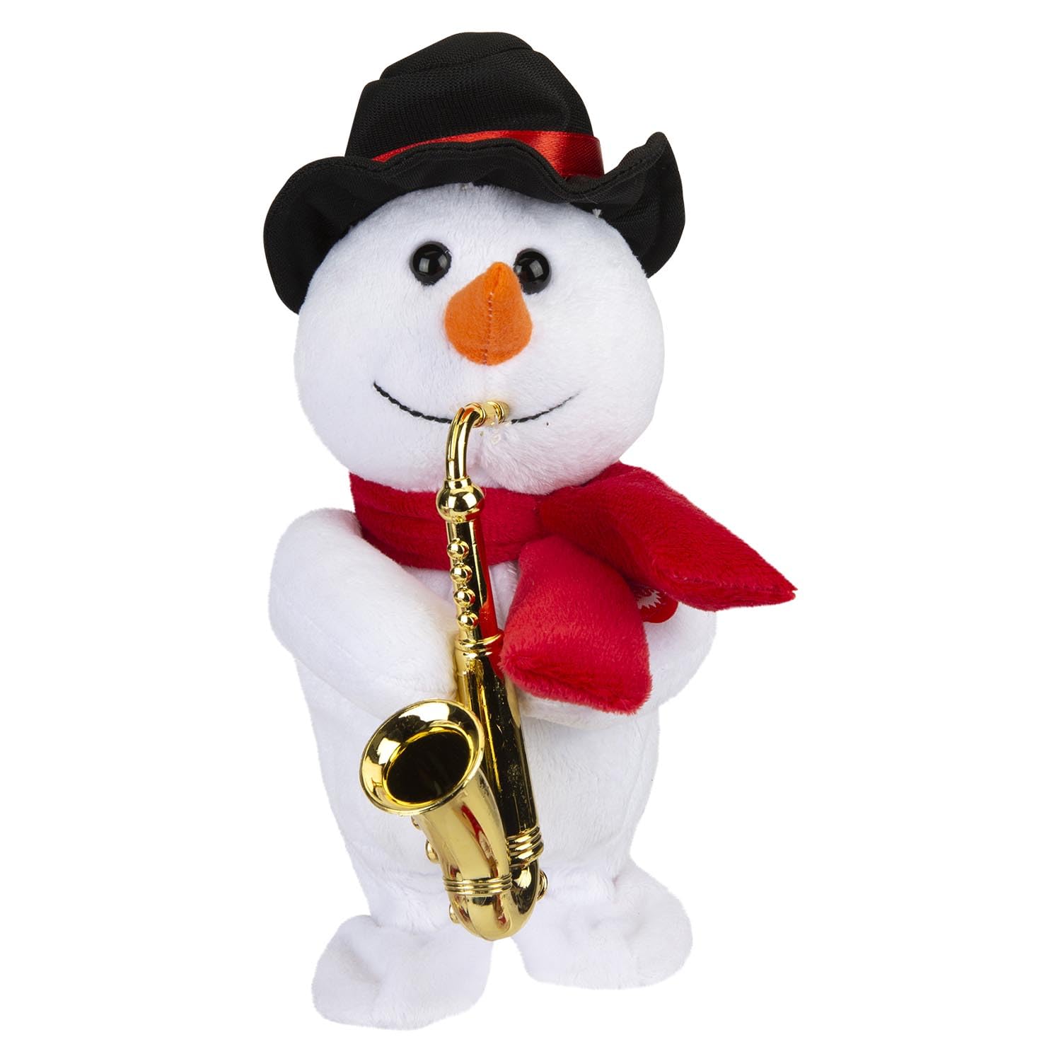 VFM e-Store - Christmas Musical Snowman Decoration Gift Idea Festive Indoor Xmas Oraments - 20cm X 14cm White X 1
