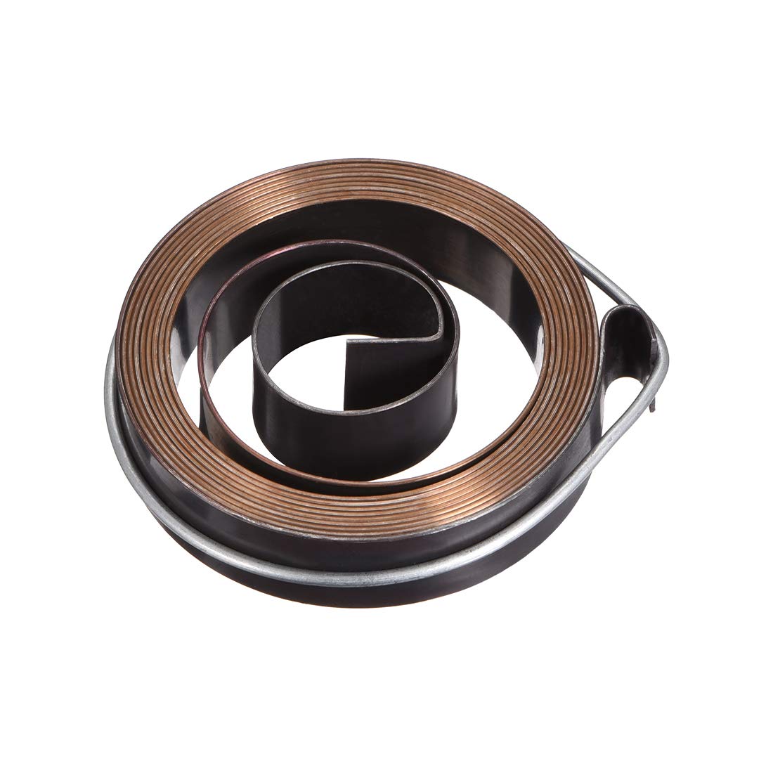 Ressort de perceuse plat uxcell à finition noire anti-corrosion 1400 mm de long