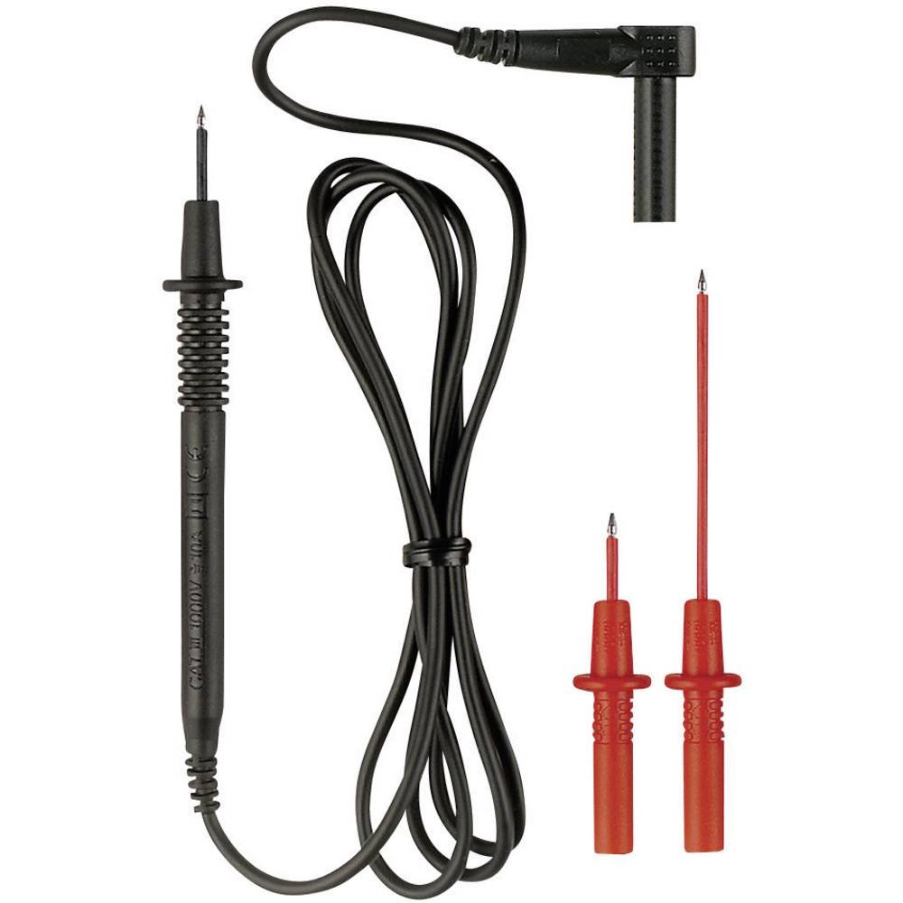 BENNING Sicherheits-Messleitungs-Set mit Lamellenstecker 4 mm, Prüfspitze, 1,00 m, Schwarz