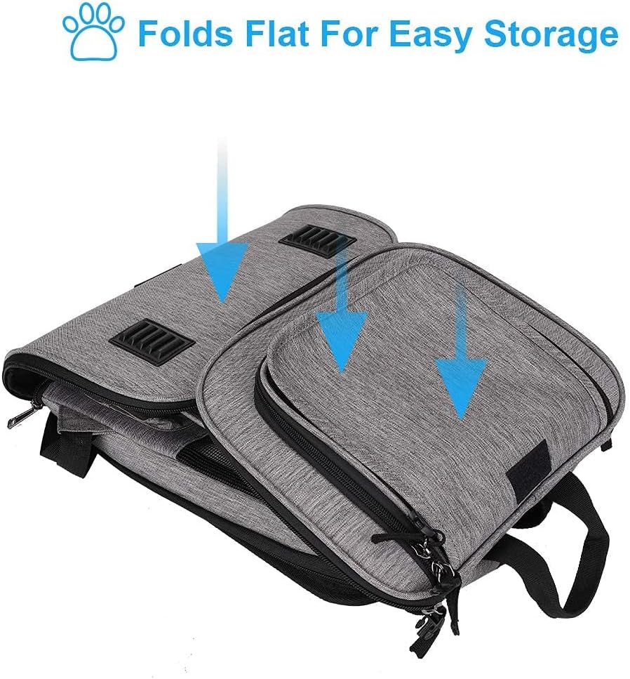HALOVIE Pet Carrier Backpack Expandable for Cats Dogs Under 18 LB, Breathable Mesh Cat Backpack Carrier Bag, Foldable Dog Backpack Carrier for Small Dogs Rabbits Puppies : Pet Supplies
