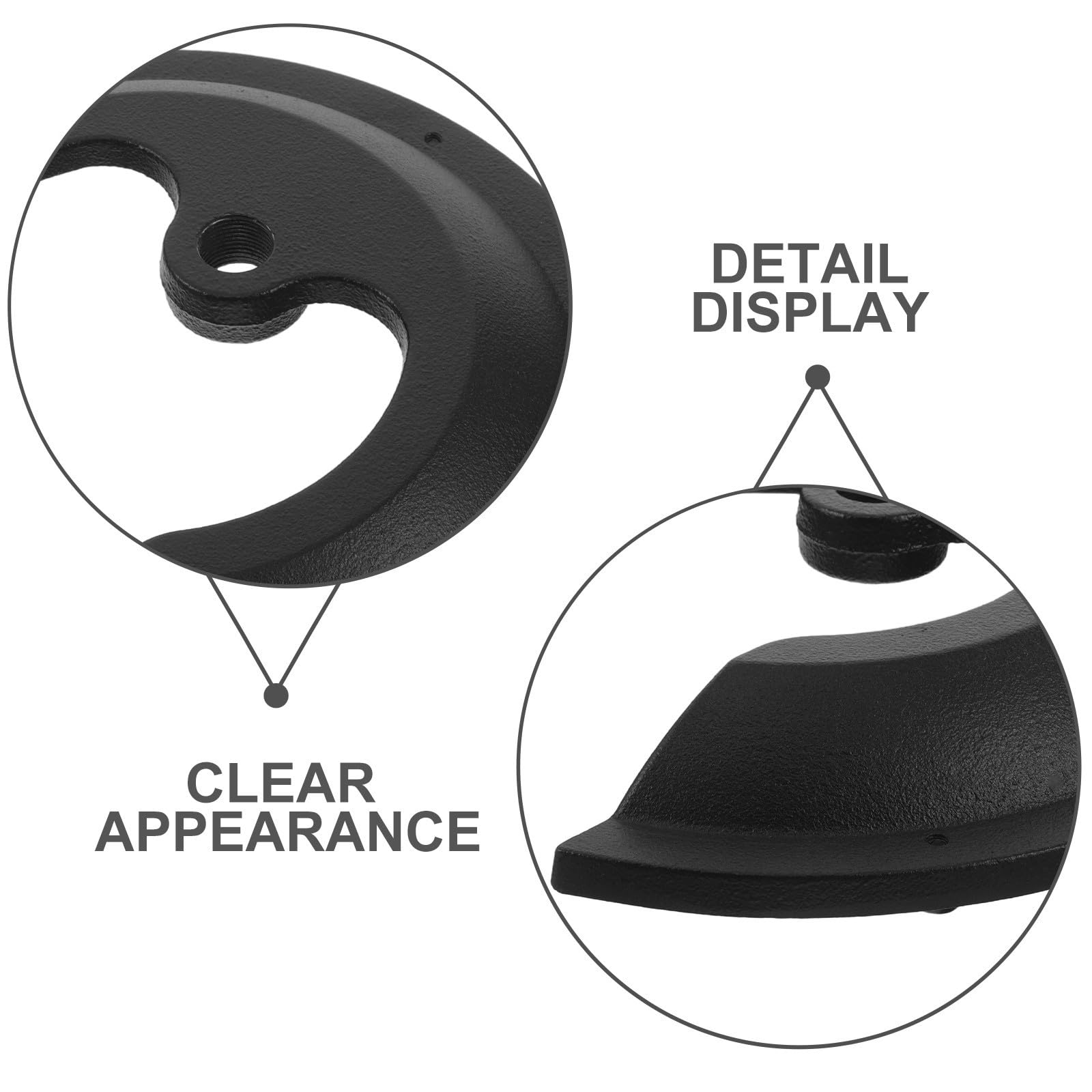 Base Forma a Corno di Bovino Rotonda Base Pesante Vite Rinforzata 245mm in Metallo Nero per Supporto Microfono per Studio Domestico e Ufficio