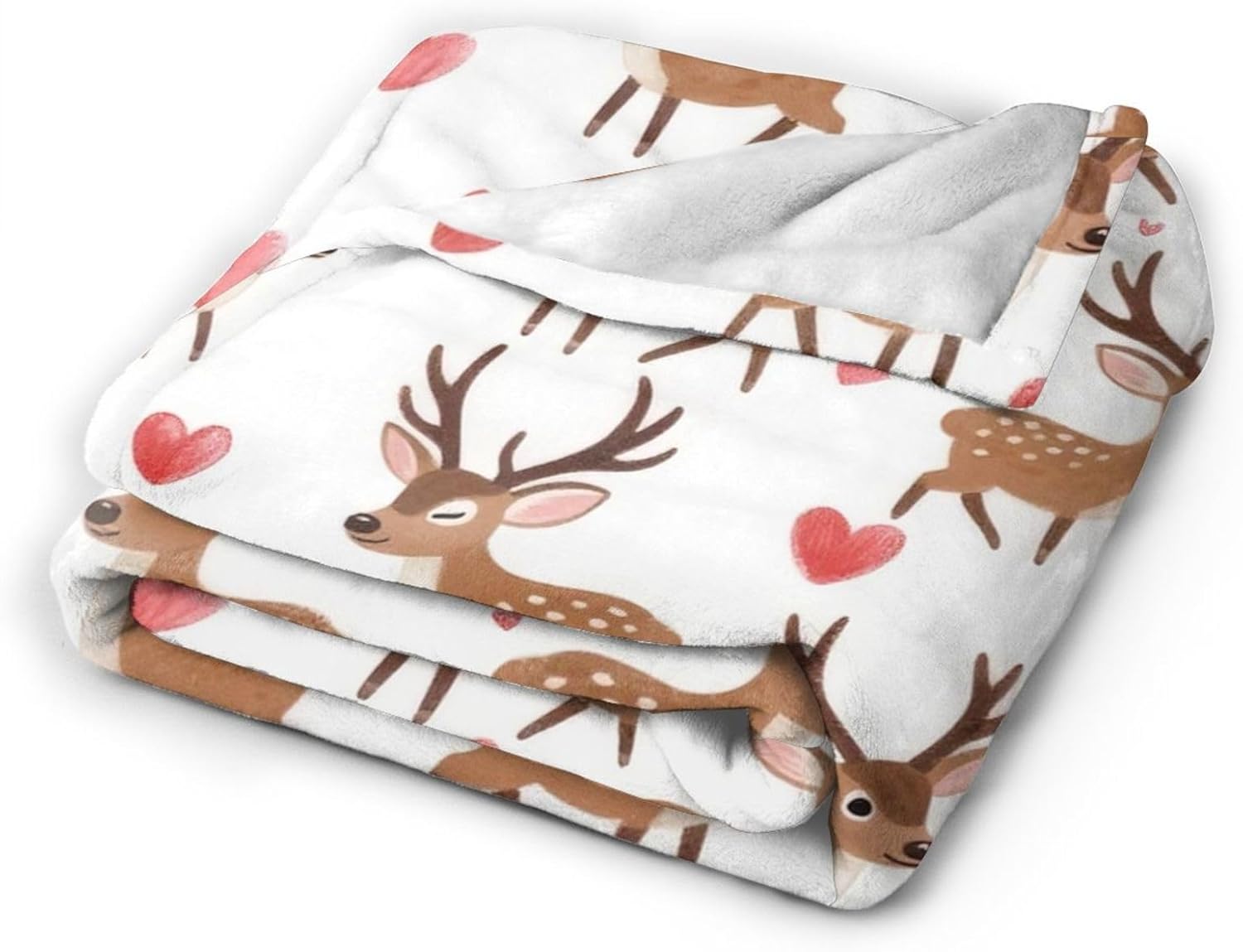 Deer Throw Blanket - Soft Plush Fleece Cabin Animal Bedding Blankets- Cozy Deer Stuff Gifts for Women Girls Kids Adults 40"X50" - Image 5