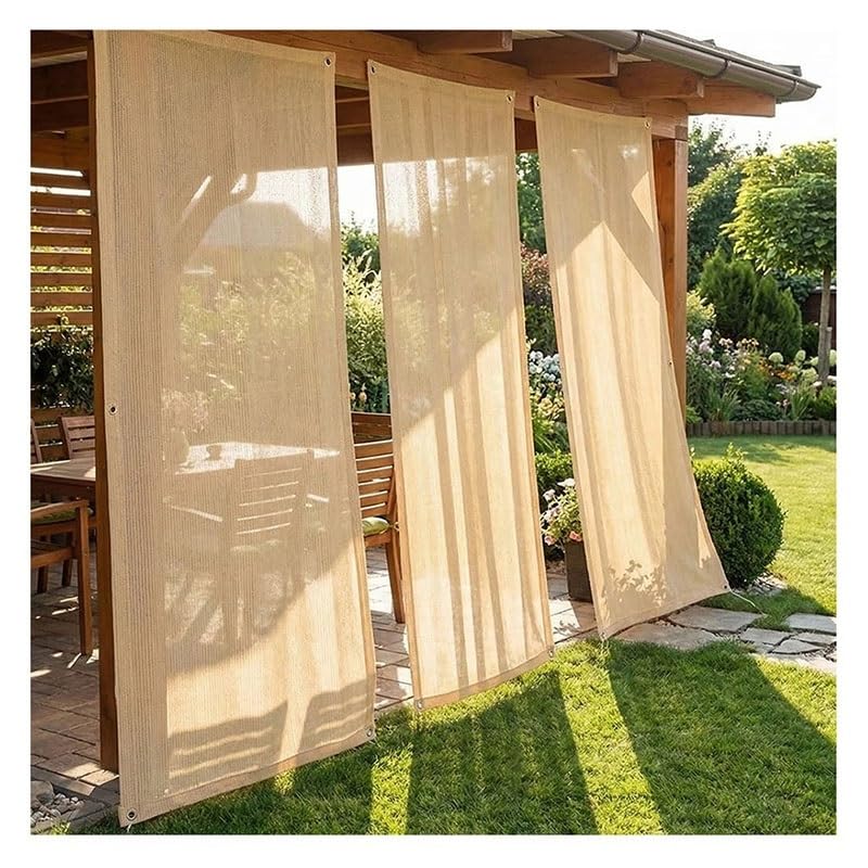 Vela de sombra rectangular 0.5x4m toldo lona protector solar para terraza exterior con cuerda 4