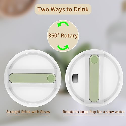 Miniatura 7 de Accesorios para vaso Stanley Cup de 40 onzas 2 piezas de repuesto de tapa de vaso de 40 onzas para vaso Stanley Quencher H2.0 Cup Adventure