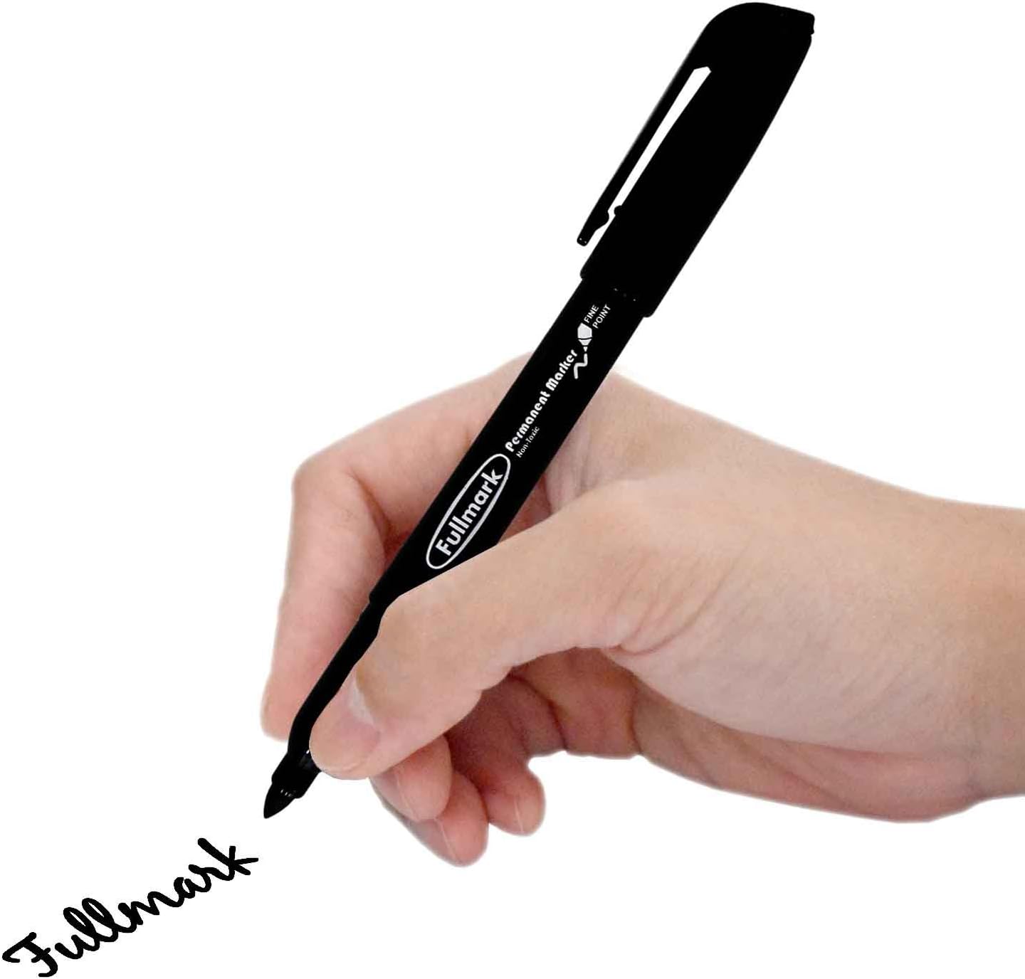 Fullmark New Release Permanent Markers, Jet Black,Fine Point, 5-count