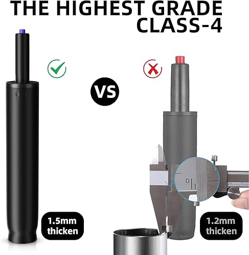 Miniatura 3 de Sytopia Reemplazo de cilindro de silla de oficina, elevador neumático de gas resistente, ajuste universal para sillas de escritorio y juegos, ajuste