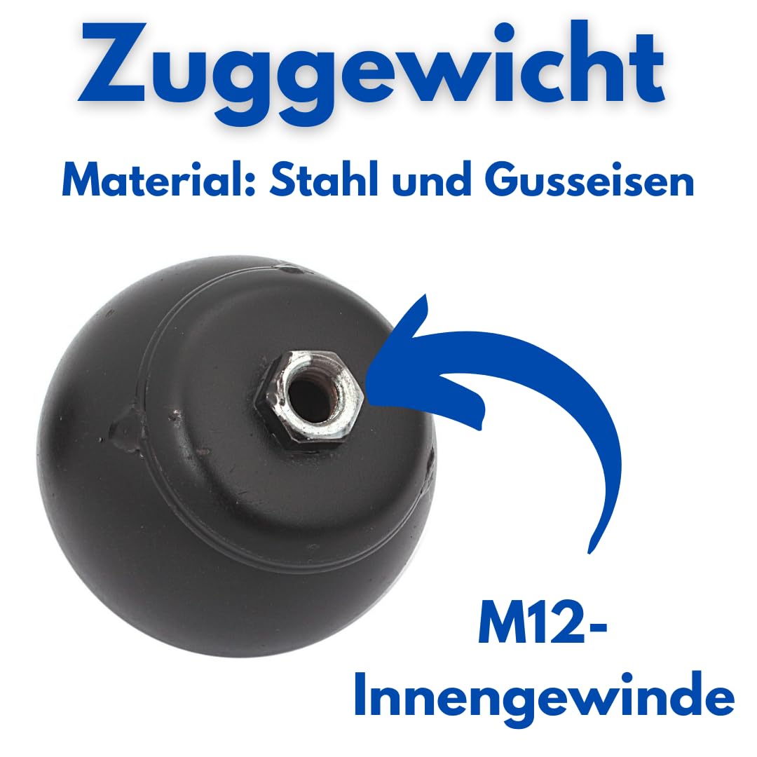 175mm / 1,9kg Reinigungsset Schornsteinbesen Set Kaminbürste Kaminbesen + Zugseil PP-Seil 12m + Zuggewicht, Schornsteinfeger Bürste Ofenrohrbürsten Ofenrohr Kamin