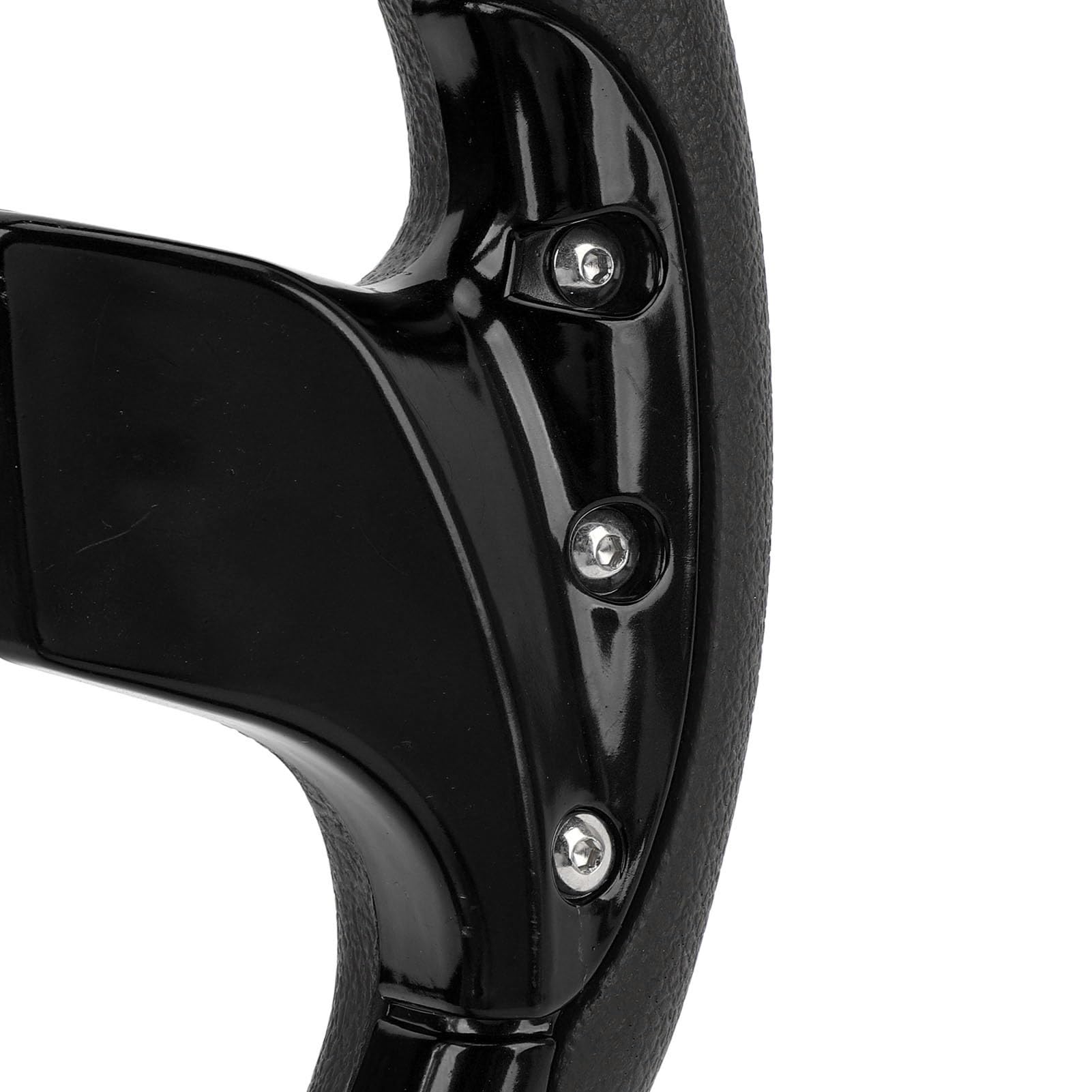 Fabater 14-calowa Kierownica Universal Racing z Przyciskiem Klaksonu |Sportowa Kierownica z Aluminium PU do Standardowego Adaptera Piasty z 6 Otworami (BLACK)