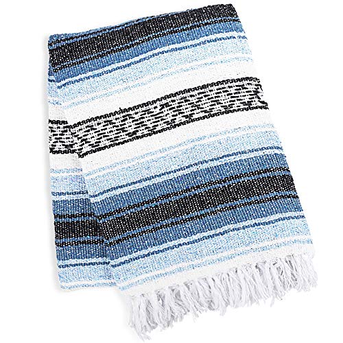 Zulay Home Authentic Mexican Blankets – Hand Woven Yoga Blanket & Outdoor Blanket – Artisanal Boho Blanket & Car Blanket…