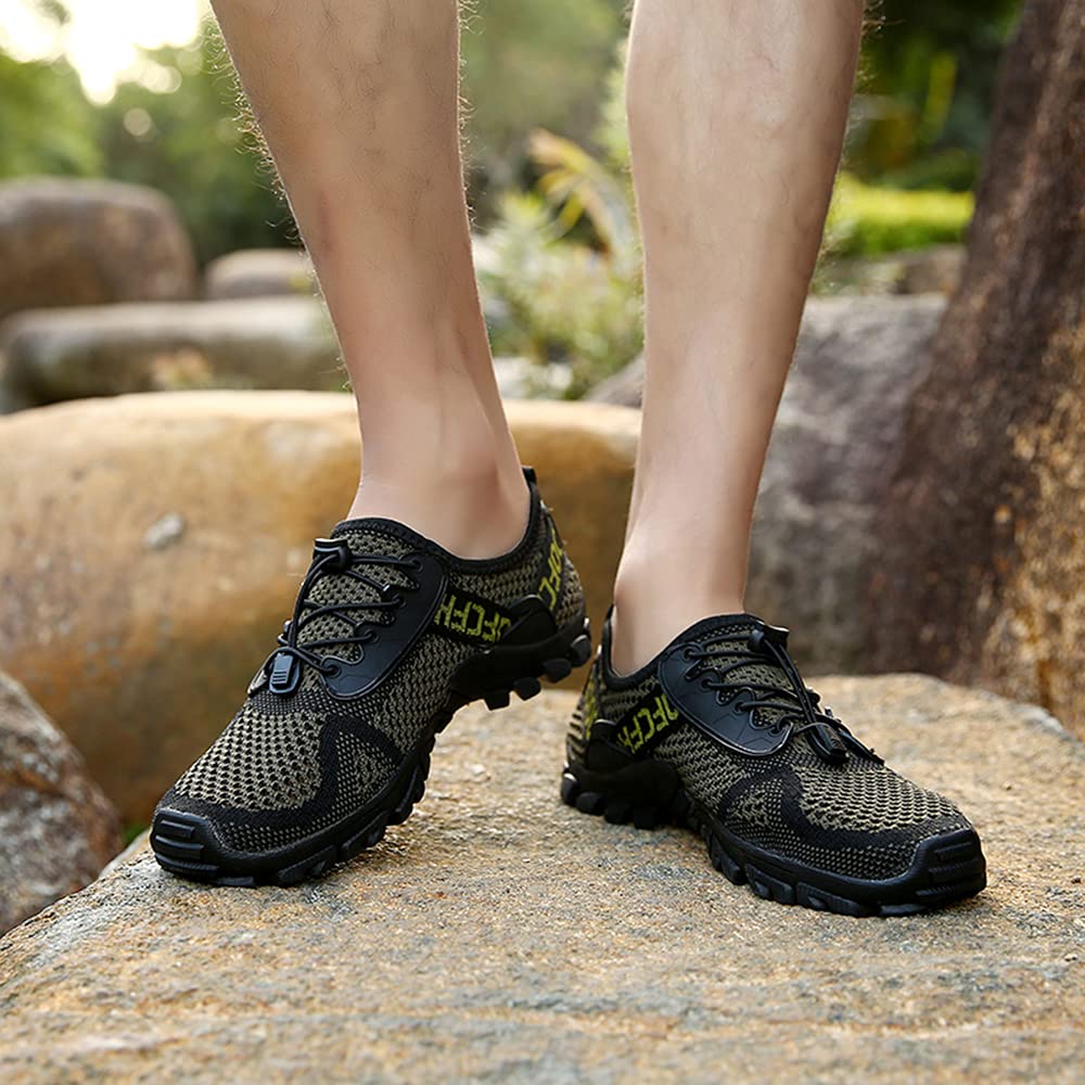 DimaiGlobal Zapatillas de Trekking para Hombres Verano Sandalias Deportivas Pescador Playa Zapatos Casuales Transpirable Zapatilla de Senderismo