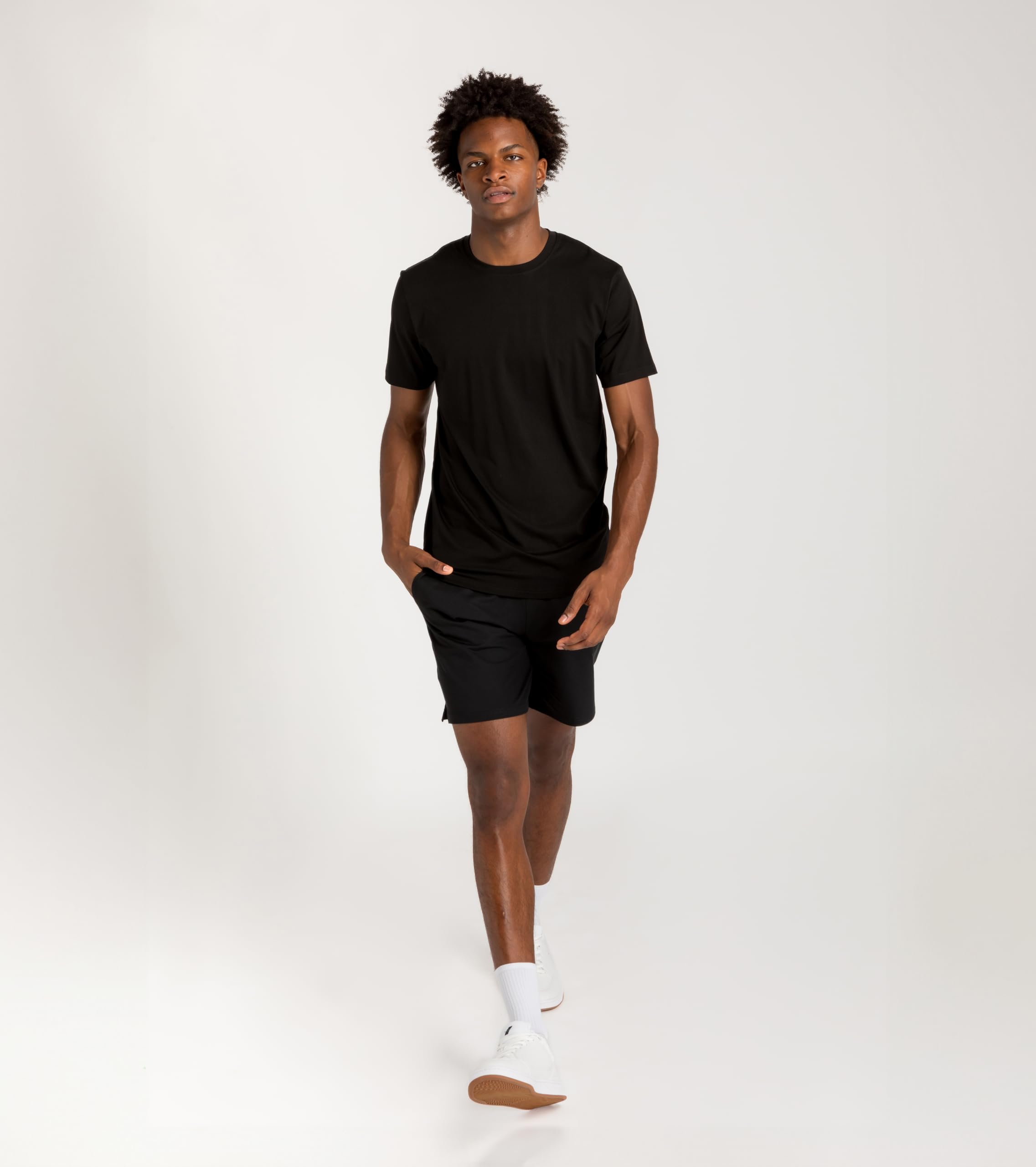 T-Shirt Basica a Manica Corta con Girocollo per Uomo, T-Shirt Essenziale in Cotone a vestibilità Comoda per Corsa, Palestra, Allenamenti, e Relax
