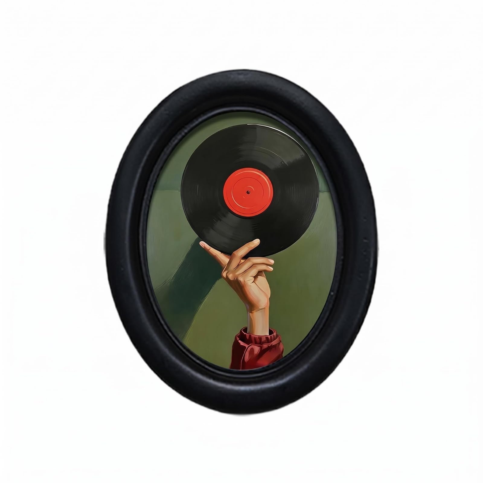 Recessed Black Oval Photo Frame Decorative Oval Wooden Photo Frame for Tabletop Display, Cd | Home & Garden | Home D?©cor | Frames-image-9