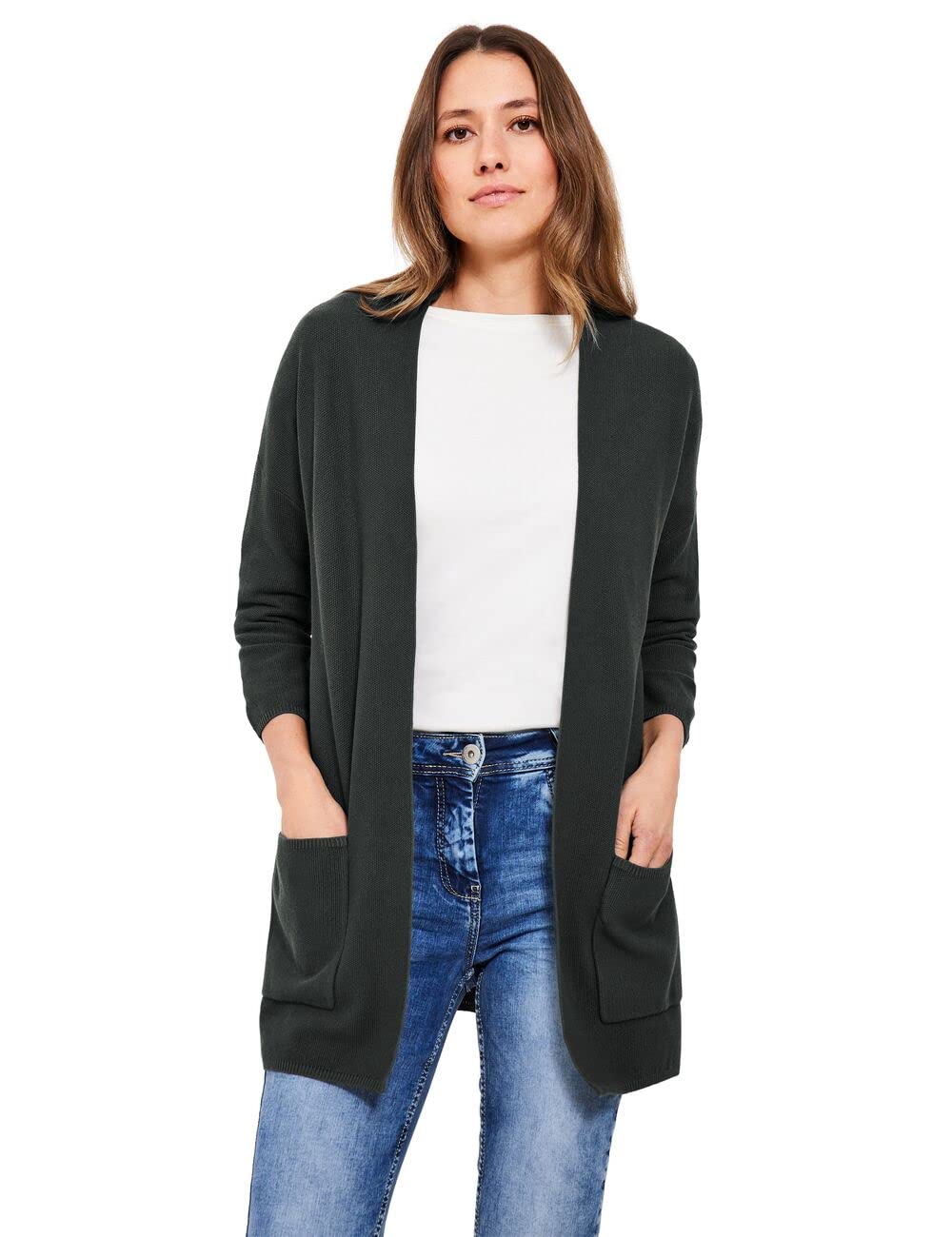 Cecil Women's Long Cardigan, Easy Khaki, XS