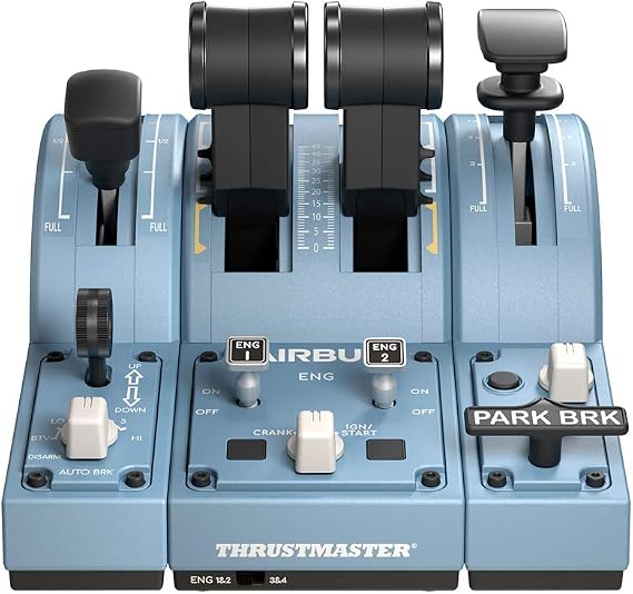 Thrustmaster TCA Quadrant Add-On Airbus Edition - Realistic Flap, Spoiler, and Brake Controls for PC