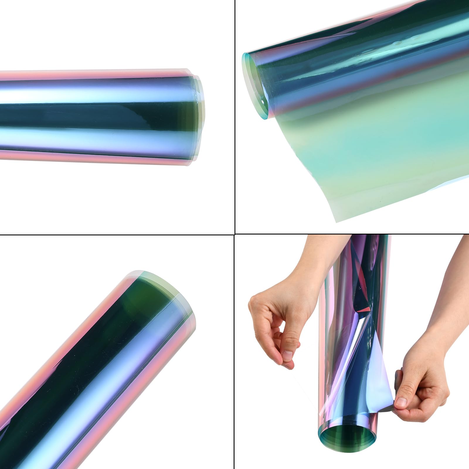 Pellicola per vetri auto 65% VLT, rosso viola camaleonte, 100x300cm | pellicola oscurante vetri per parabrezza