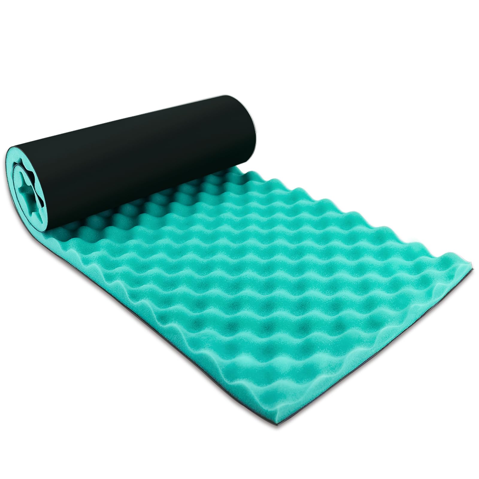 BXI Double Noise Blocker Sound Proof Foam, 39.4 X 13.4 X 1 inch Egg Crate Foam Rubber Sound Deadening Material, Sound Dampening Acoustic Panels for HVAC, Pipe, Machine, Window, Wall, Door