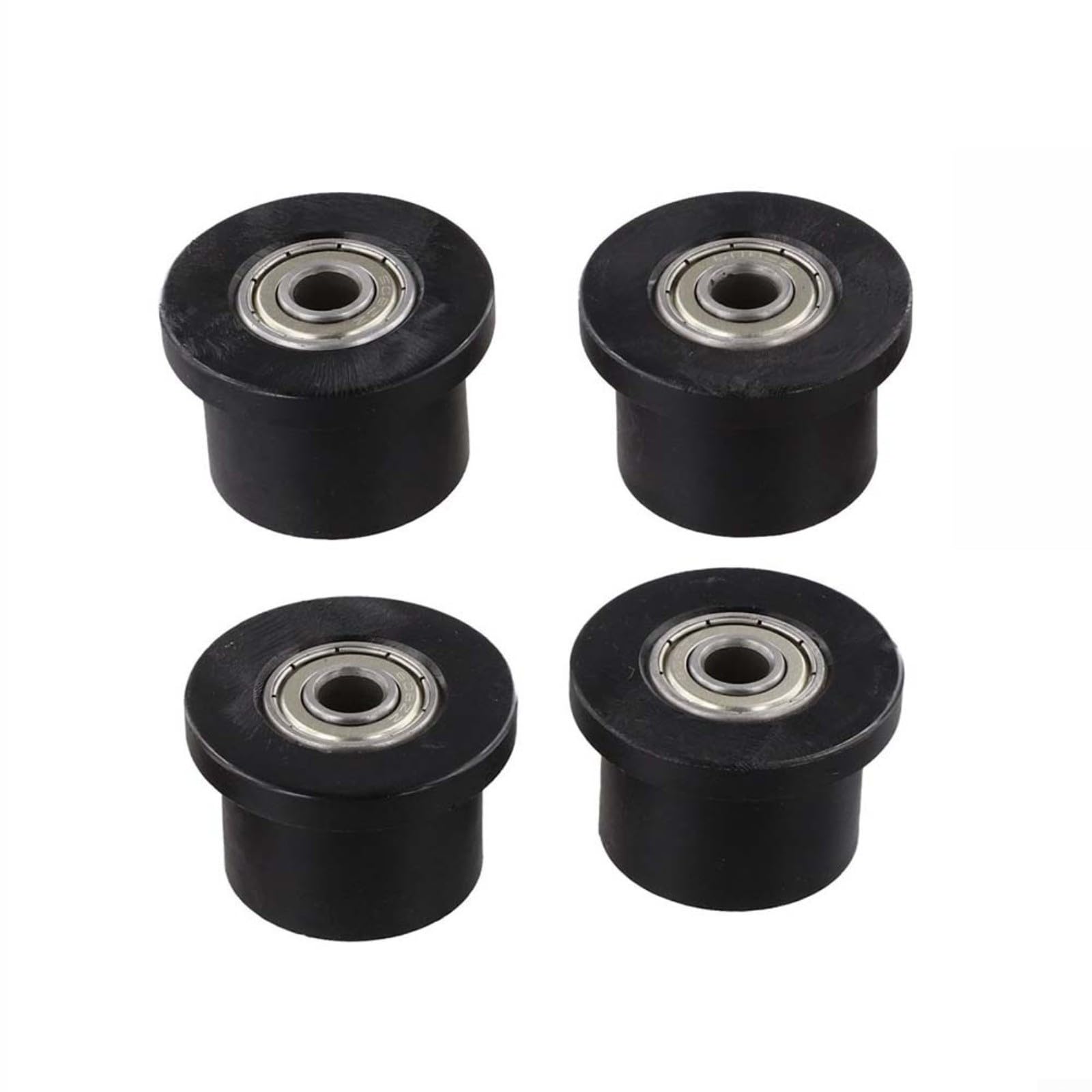 Paquete de 4 rodillos de repuesto para máquina de remo, ruedas de repuesto de nailon de 8 mm de apertura para remo de fitness, deslizamiento suave y silencioso, gimnasio, entrenamiento en