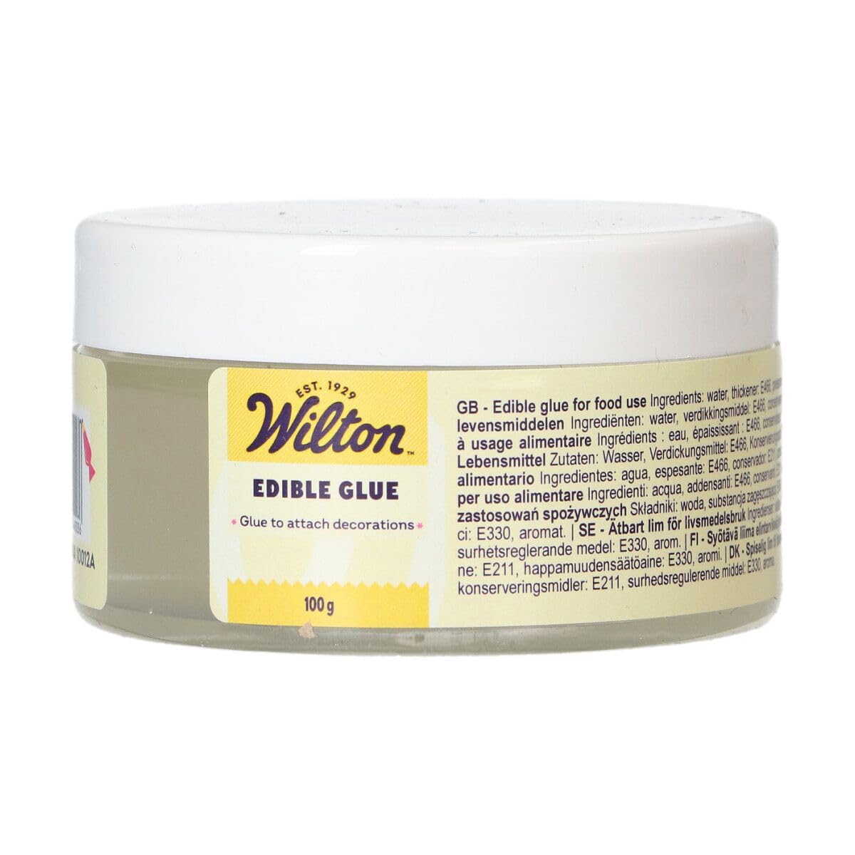 Wilton Edible Glue 100g: Food Grade Glue for Fondant and Cake Decorating, Sugarcraft - Vegan and Halal - 100 Grams