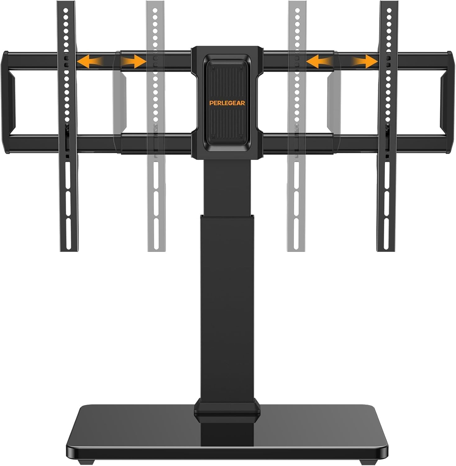 Swivel TV Mount Stand, Universal TV Stand for 37-80 inch TVs, Height Adjustable Tabletop TV Stand Holds up to 99 lbs, Preassembled InstaMount Front Support, Max VESA 600x400mm, PGTVS28