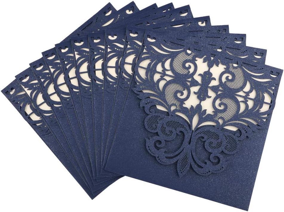 Driew Wedding Invitations with Envelopes, Laser Cut Invitations for Wedding Pack of 20