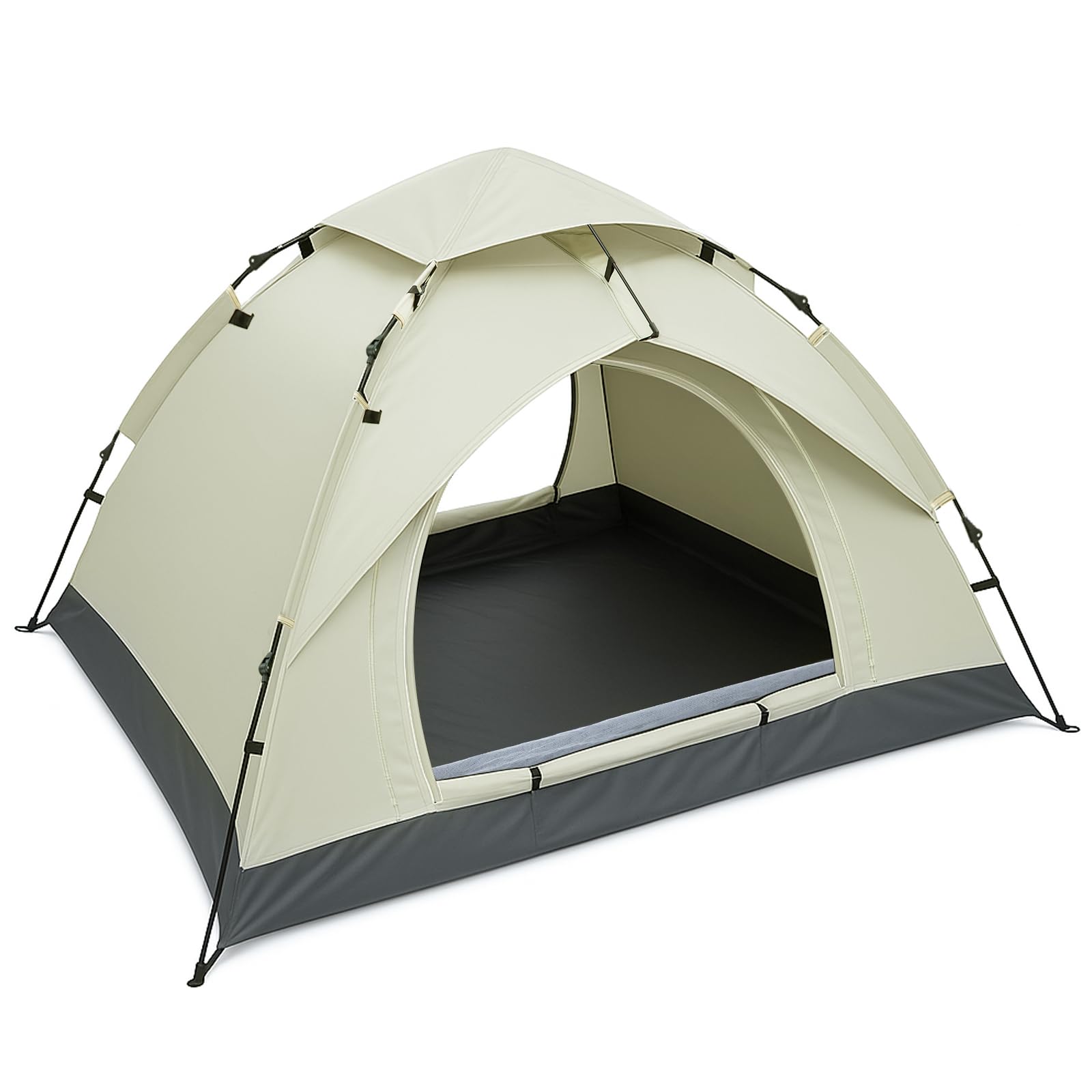 BREEZENEST 2-3 Person Instant Pop-Up Dome Tent – Waterproof & UV Protection Camping Tent for Hiking, Outdoor, Backpacking, Includes Carry Bag (White)