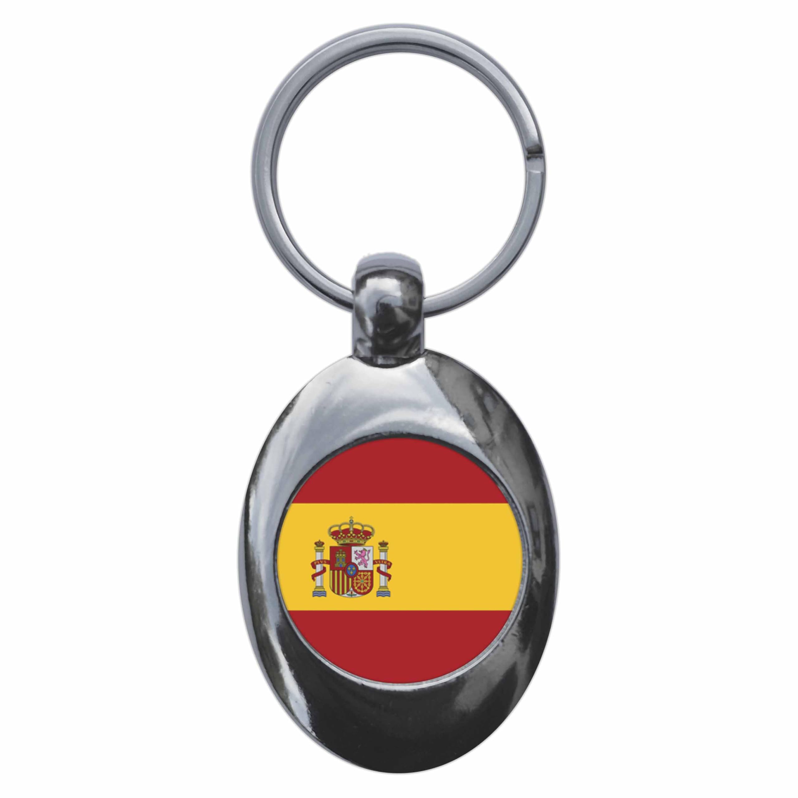 Ozorath SPAIN SPANISH NATIONAL FLAG TROLLEY COIN KEYRING KEYCHAIN KEY RING CHAIN