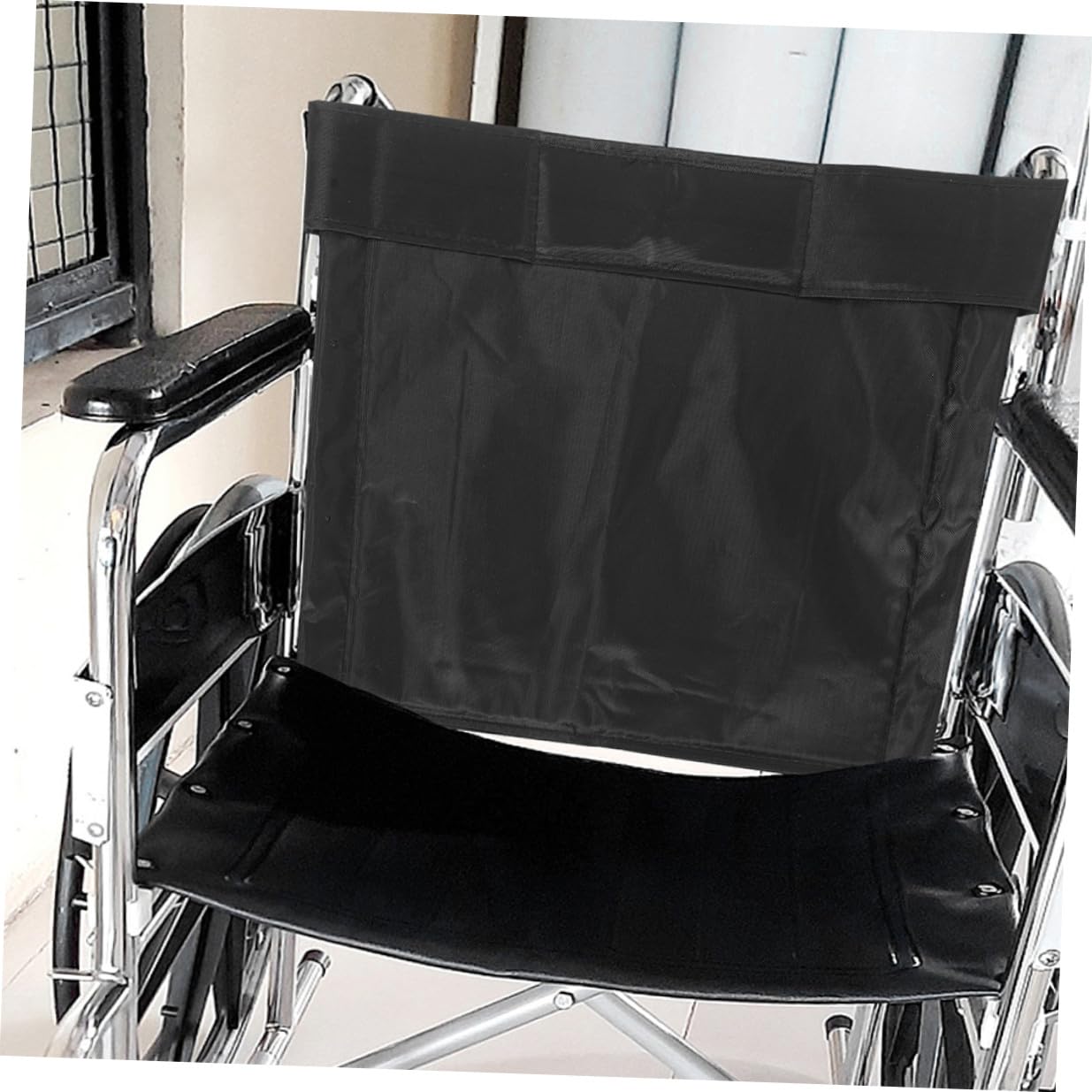 Cojines para Silla de Ruedas 2 Piezas, Asiento y Respaldo de Tela Oxford Negro, Acolchado Grueso Transpirable, Soporte Ergonómico para Movilidad y Uso Diario en Personas Mayores
