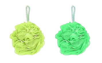 RAAYA Bathing Sponge for Body Wash for Men and Women for Home Use (Multicolour) - Set of 2
