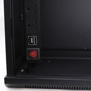 kenable PDU 8 Way UK Sockets Power Distribution Unit Vertical 19 Inch Rack Mount Surge Protected 1.8m Cable