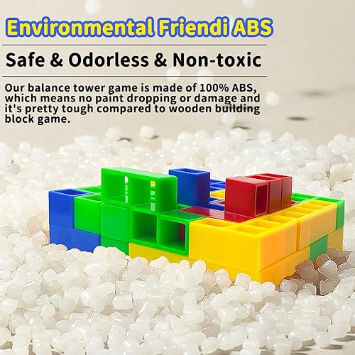 Miniatura 6 de Popokeegoo Juego de 48 piezas de bloques apilables Tetra Balance  Juegos de mesa para niños y adultos Tetra Tower Balancing Juguetes de construcción