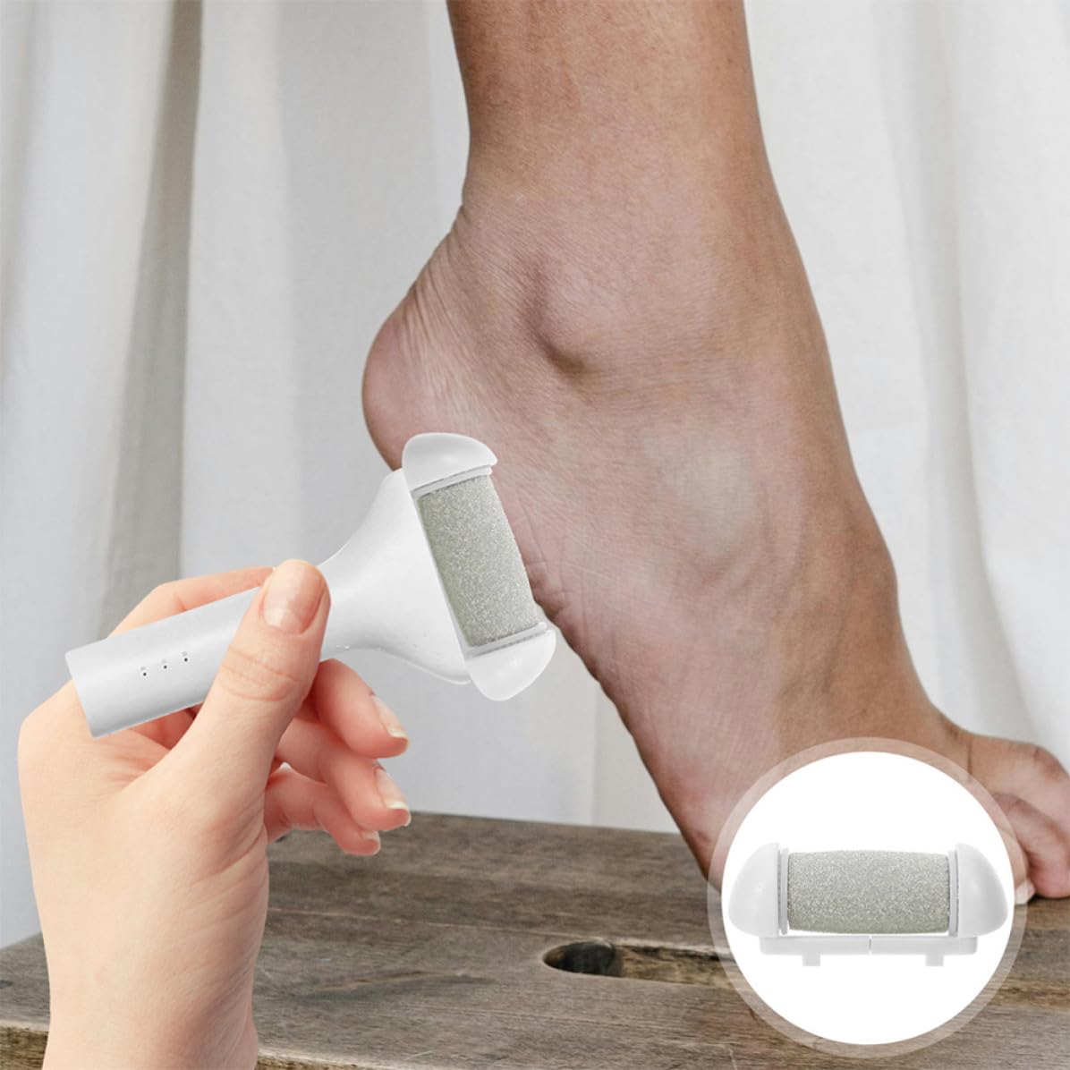 Set 6 Testine di Ricambio per Rimuovi Calli Elettrico, Accessori Pedicure in Plastica, Facili da Pulire, per Talloni Screpolati e Cura dei Piedi