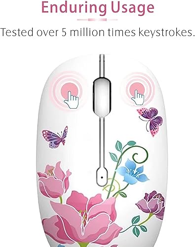 Miniatura 4 de Lindo mouse inalámbrico, 2.4G silencioso para oficina y negocios, con receptor USB, 1200 DPI, ratones ópticos para laptop, laptop, PC, computadora