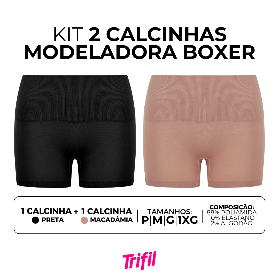 Kit 02 Calcinhas Boxer Modeladora Trifil Sem Costura Feminino Adulto em promoção! Veja a oferta e mais achadinhos de Moda íntima 3 Hoje é o melhor dia para comprar Kit 02 Calcinhas Boxer Modeladora Trifil Sem Costura Feminino Adulto com aquele preço maroto! Promoção! Aproveite a oferta! 3