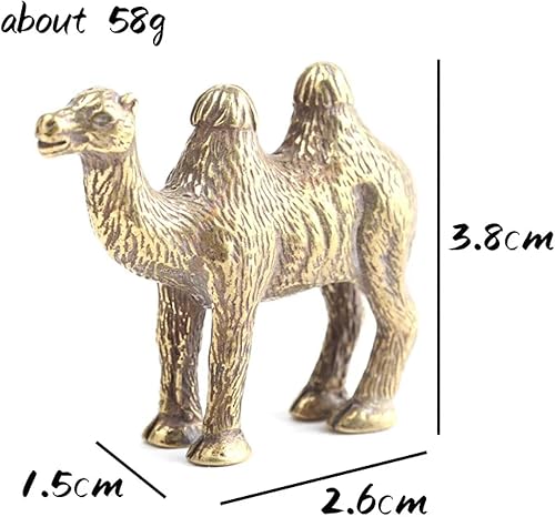 Miniatura 2 de MANGOUSONG Brass Home Decor,Handmade Mini Pure Brass Retro Animal Camel Statue Desk Decoration Ornaments Home Decor Sculpture Copper Pocket Hand