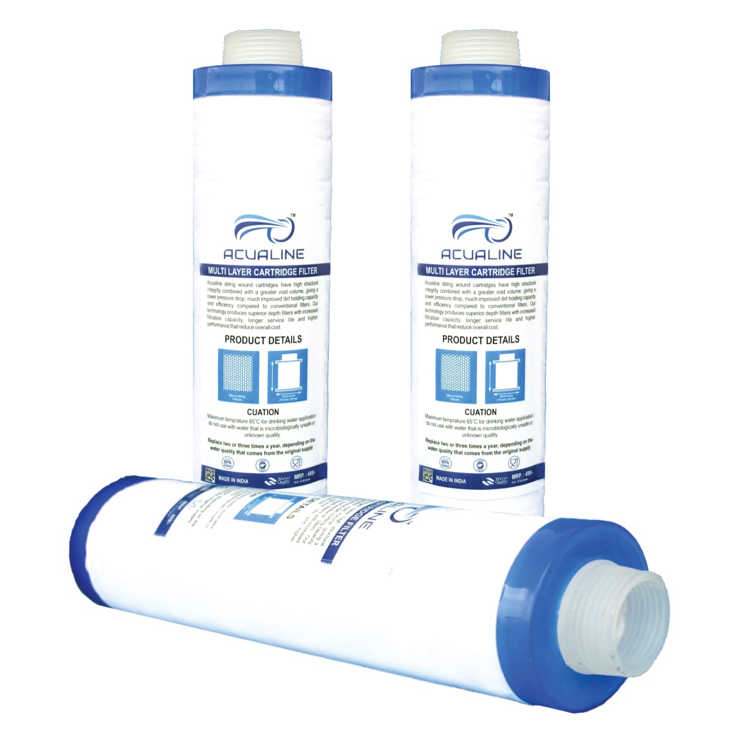 ACUALINE MLT Pre Filter Cartridge, 9 inch Candle Filter, RO Water Purifier Candle, Sediment Filter Compatible with Aquaguard Pre Filter Cartridge, Livpure RO Pre Filter, LG Water and Others (Pack 3) (B0BVYWXG3Q) Amazon Price History, Amazon Price Tracker