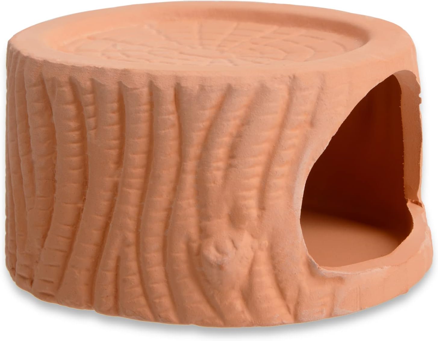 Saim Aquarium Decor Ceramic Woodpilc Style Cave Cichlid Shrimp Breeding Shelter Ornament for Fish to Rest,Hide and Play