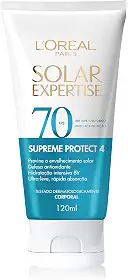 Protetor Solar Corporal L'Oréal Paris Solar Expertise FPS 70 120ml - Previne o Envelhecimento Solar, Textura Ultra-leve, Hidrata e Protege a pele