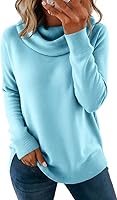 DEPENSL Women's Soft Cozy Cowl Neck Pullover Sweater Long Sleeve Knit Tops Casual Fall Winter Outfits