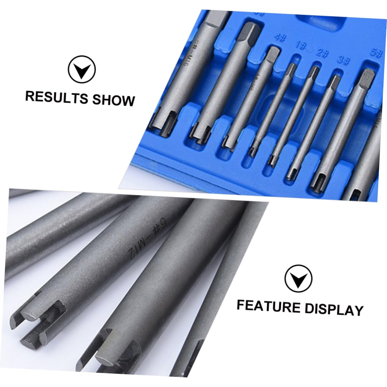 Kit Estrattore di Viti 178 Cacciavite in Lega Resistente a 10 Pezzi con Design a Ganasce per Rimozione di Viti Arrugginite e Danneggiate in Officina Meccanica
