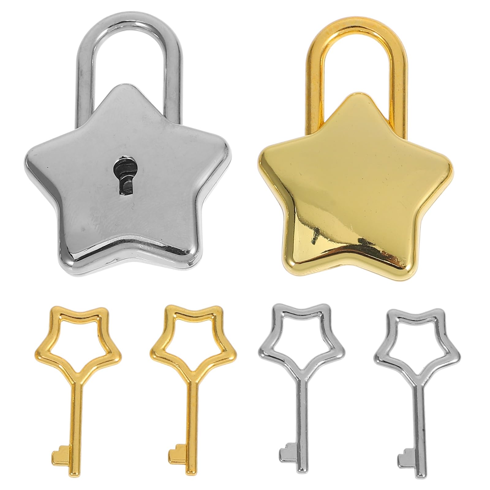 PRETYZOOM 5 Set Lucchetto Book Libr Gioglielli Bracciali Inter Borsello Collane Bagaglio A Prova Di Ruggine A Forma Di Carino Viaggio Lucchetti Per Valigie Blocco Armadietto Lega 2 Pezzi*5