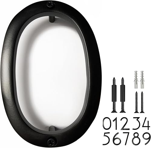 Miniatura 12 de NACH Números de Casa Flotantes, Números de Casa de Aluminio Negro de 8 Pulgadas para Exteriores - Número 3, Números de Puerta con Herrajes de Montaje