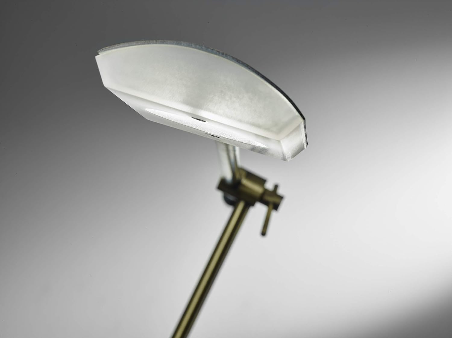 Best Quality 🔥 Adesso 4129-21 Vera LED Floor Lamp, 46.5-61 in., 6W Full Spectrum LED, Antique Brass Finish, 1 Floor Lamp