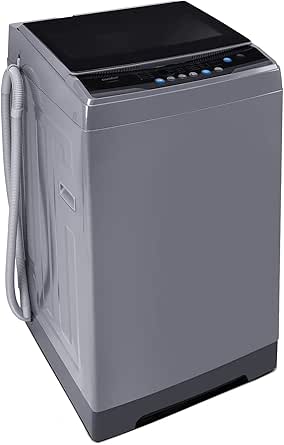 COMFEE’ 1.6 Cu.ft Portable Washing Machine, 11lbs Capacity Fully Automatic Compact Washer with Wheels, 6 Wash Programs Laundry Washer with Drain Pump, Ideal for Apartments, RV, Camping, Magnetic Gray